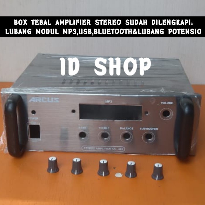 BOK AMPLI POWER PLAT TEBAL ADA LUBANG UTK MODUL MP3 USB POTENSIO BOX