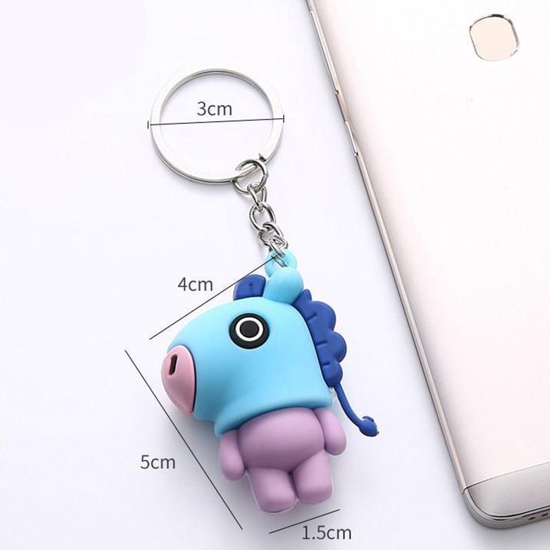 [ACKER] Gantungan Kunci BTS/BT21 Epoxy Doll Liontin untuk Mobil/Tas