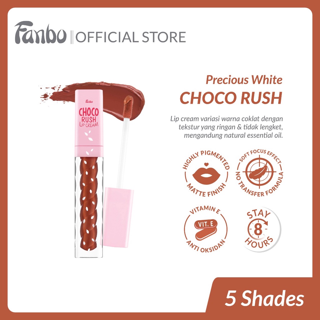 Fanbo Choco Rush Lip Cream - Kiss proof & no transfer formula