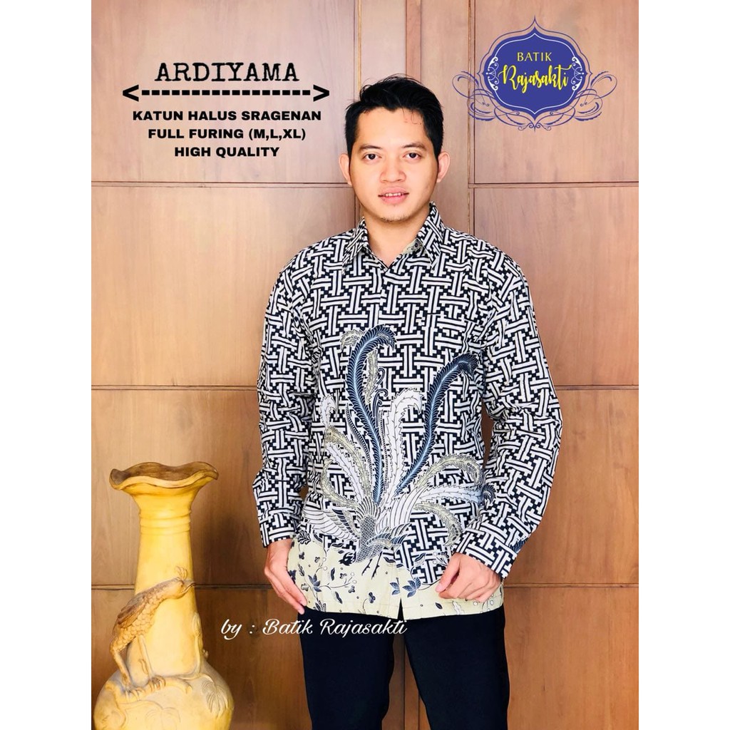 ARDIYAMA RAJASAKTI KEMEJA BATIK SOLO PRIA LENGAN PANJANG LAPIS FURING ATASAN BATIK PREMIUM MODERN KATUN HALUS BAHUWIRYA  BANAMITRA BANAMITRA PUTIH BANGSAWAN BAYU PUTRA BERLIAN BIRU BHARATAYUDA BIMASENA BIRENDRA BIRU INDAH BRAHMAKERTA BRAHMAKERTA MERAH