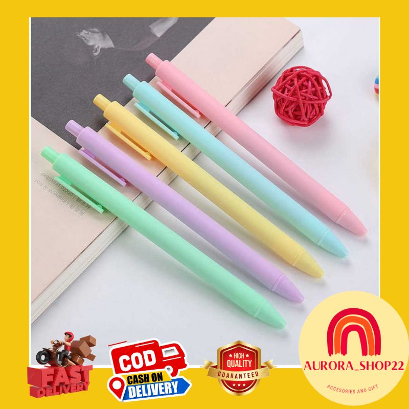 [COD] BULPEN GEL MEKANIK LUCU WARNA PASTEL PENA GEL BULPOIN BULPEN GEL CUTE PULPEN MEKANIK