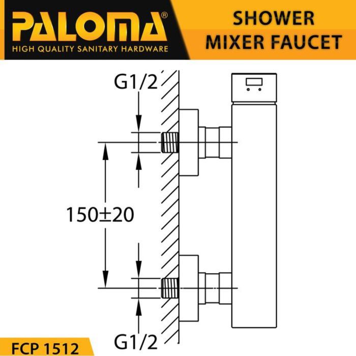 PALOMA FCP 1512 Keran Mixer Shower Mandi Panas Dingin Kran Air