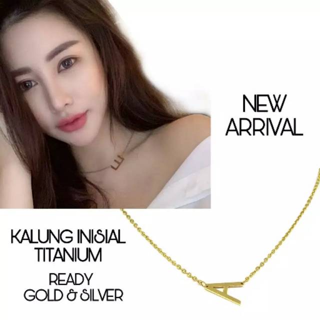 Fourfashion Kalung Huruf Abjad Inisial Titanium Stainless Steel Trend Artis - T041