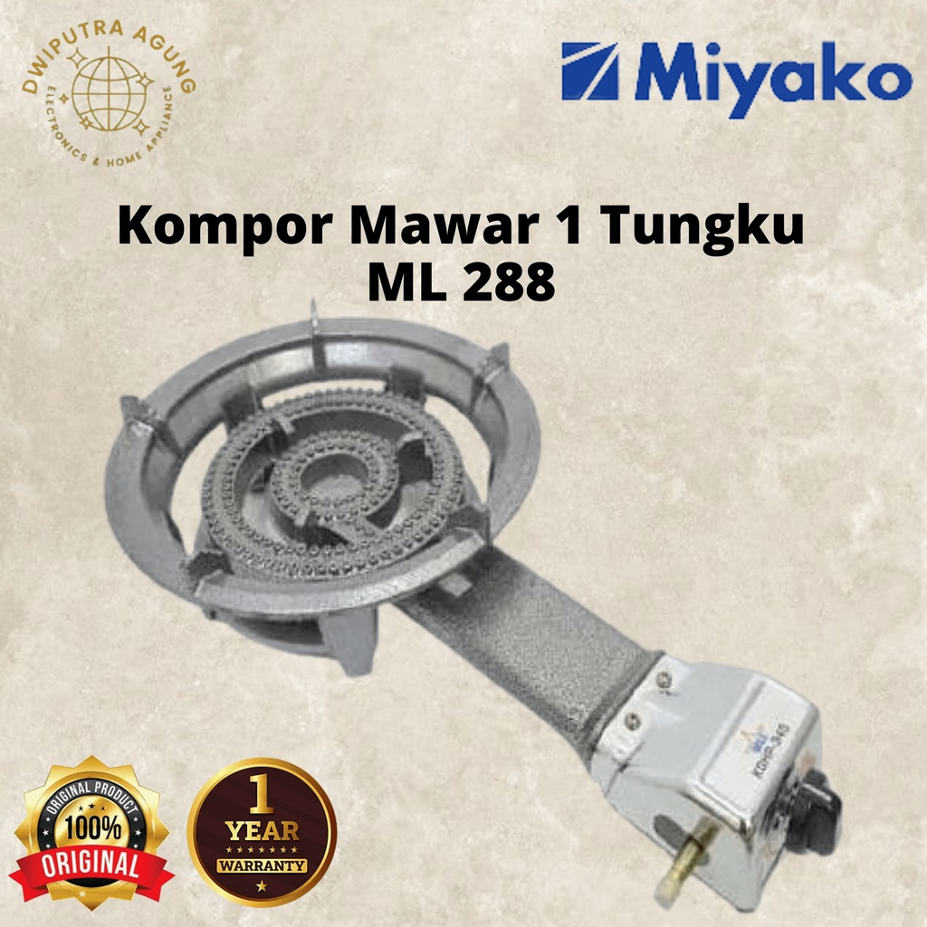 KOMPOR MAWAR MIYAKO ML288 ML 288 KOMERSIAL BERGARANSI