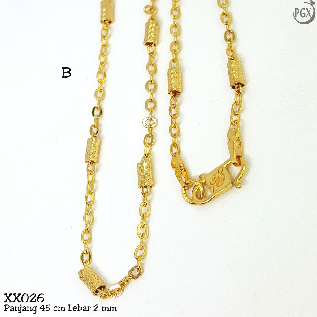 PGX Kalung Pria Wanita Xuping Perhiasan Lapis Emas Aksesoris Fashion Premium - XX026