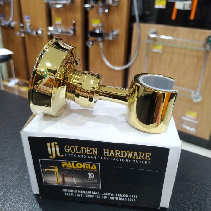 Pegangan Kamar Mandi - Hhp 7202 Tatakan Pegangan Holder Hand Shower Gold Kamar Mandi