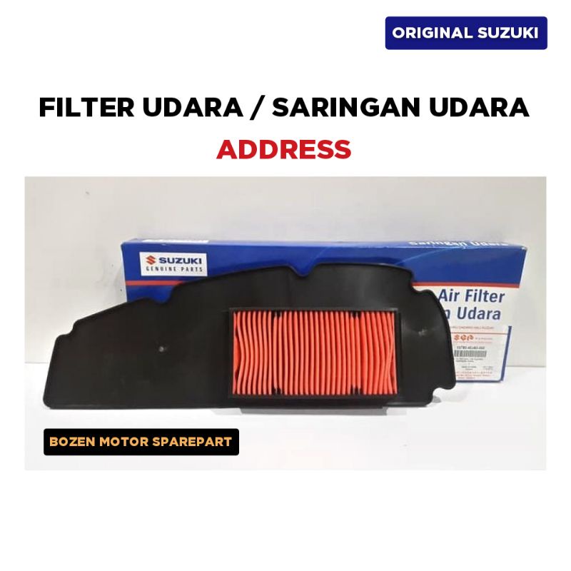 Filter Udara Motor Address / Original Suzuki / Ori SGP / Saringan Udara