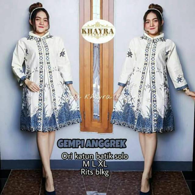 GROSIR BATIK TUNIC GEMPI ANGGREK ASLI PEKALONGAN