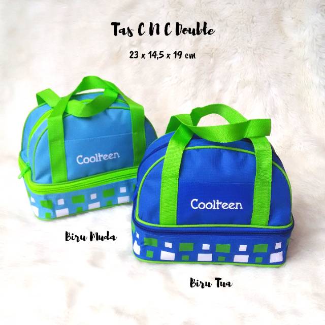 TAS CNC DOBEL / TAS BEKAL MAKAN KOTAK / LUNCH BAG /  TAS MAKAN MURAH