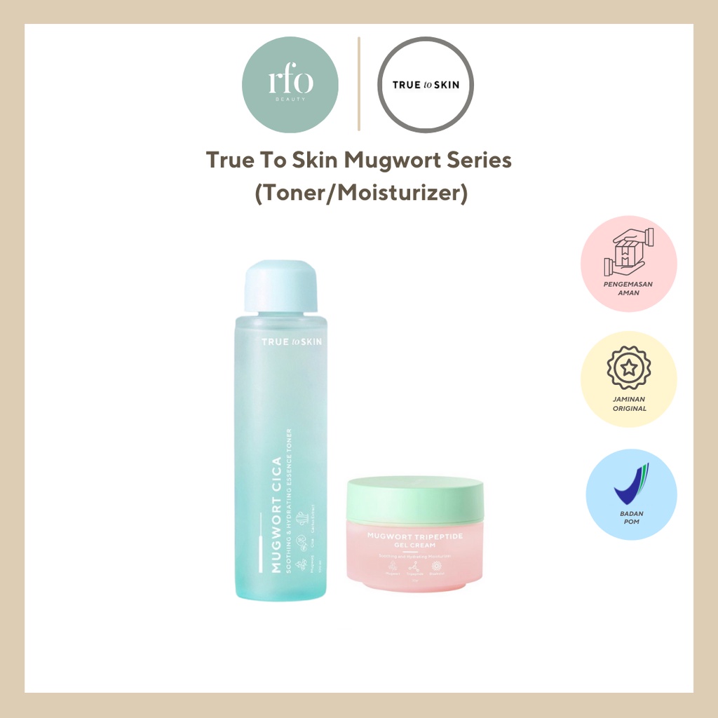 True to Skin - Mugwort Series (Cica Essence Toner/ Tripeptide Moisturizer Gel Cream)