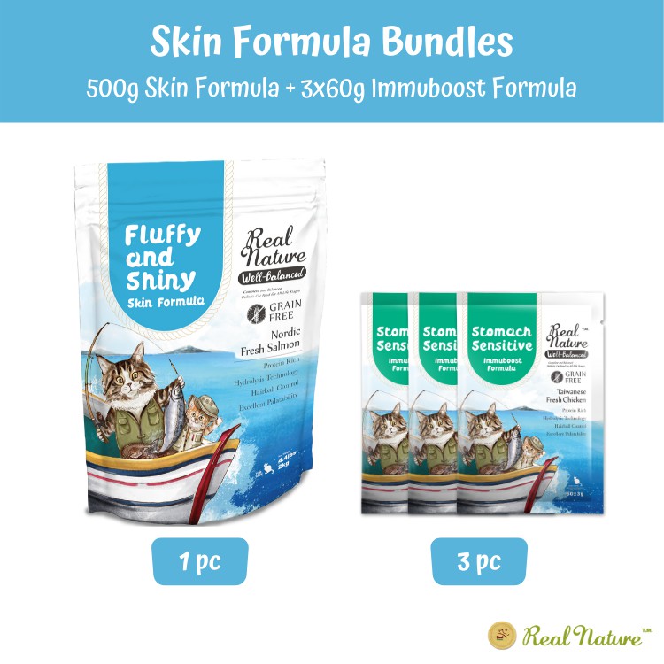 

RealPower - Real Nature Makanan kucing travel bundle (680g) Premium Holistic Cat Food