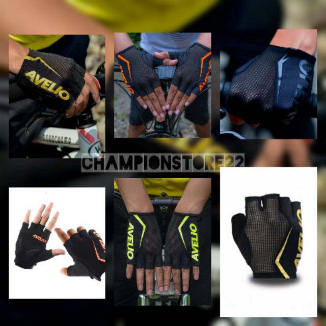 AVELIO DASH FIGHTER sarung tangan sepeda AVELIO half finger gloves bike MTB roadbike seli bicycle