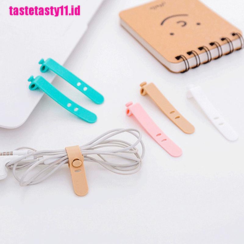 【TTID】4Pcs Silicone Cable Organizer USB Data Wrap Cord Winder Wire Protector Ho