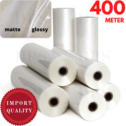

Laminating Glossy Roll 63cm x 400m Laminasi Dingin Tebal 30mic