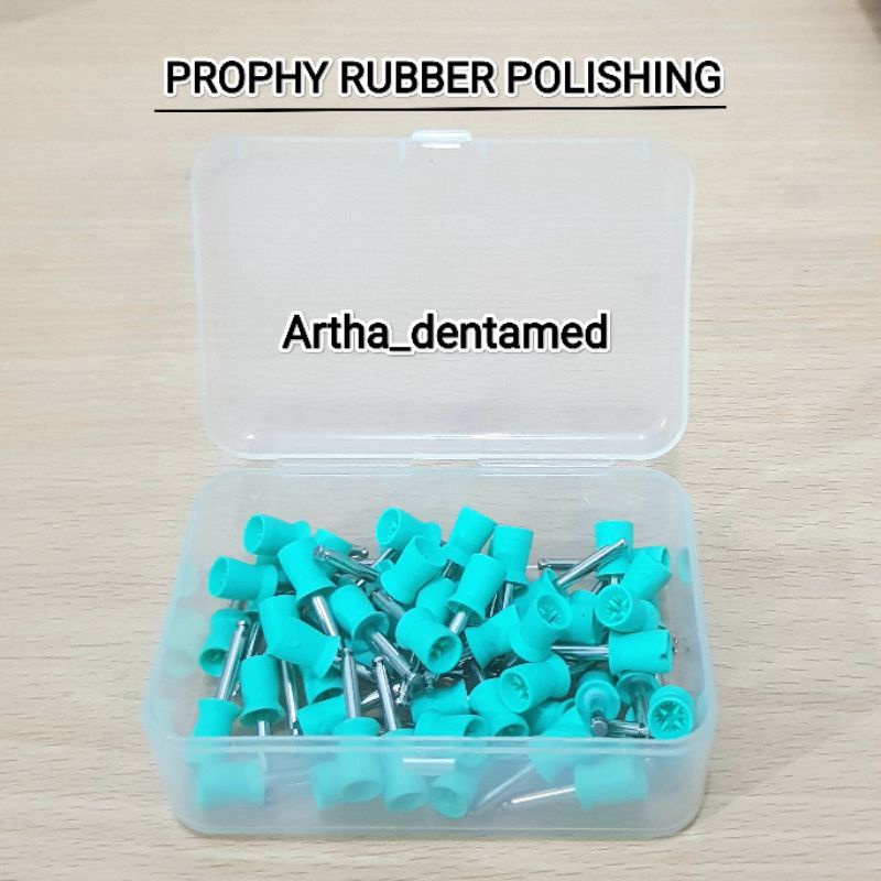 Dental Prophy Rubber Polisher Polishing Karet / Bur poles gigi karet cup 1 pcs