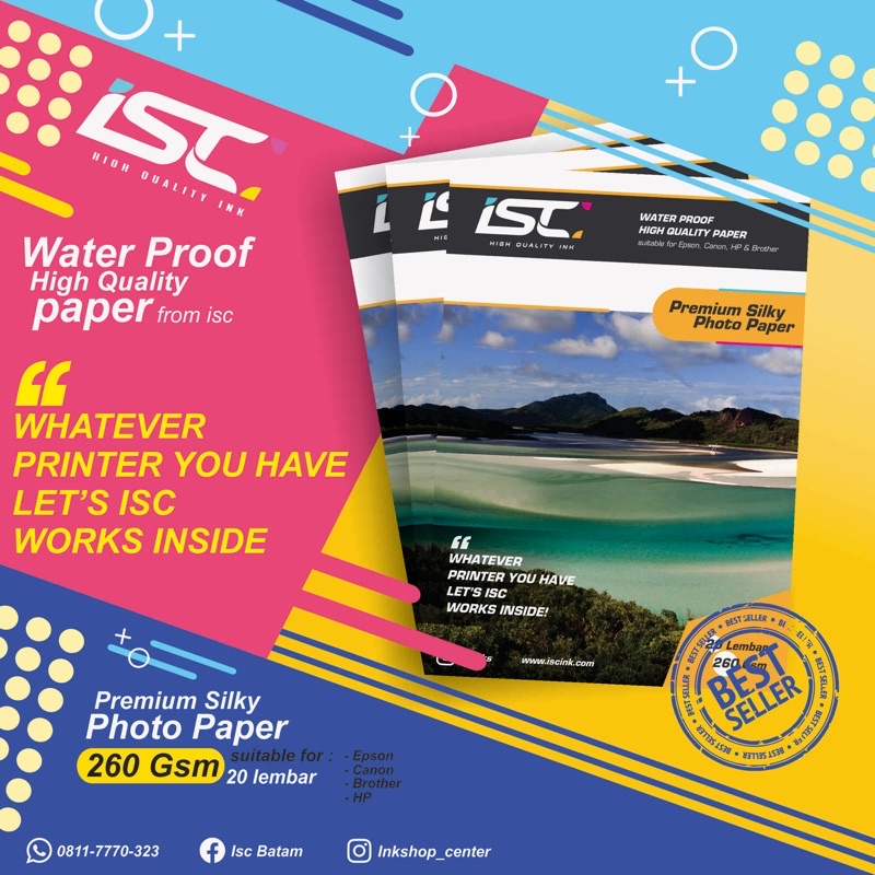 GLOSSY PHOTO PAPER ISC SILKY 260gsm