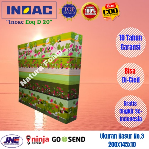 Kasur Murah No.3 Tebal 10 Busa Inoac Ukuran [200 x 145 x 10 cm] Muat 3 Orang [Garansi 15 Tahun]