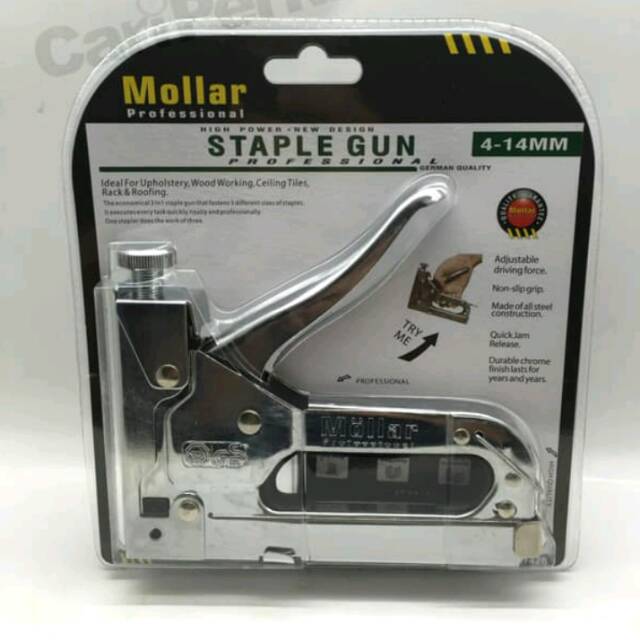 

Staples tembak/staple gun/staples jok 3 in 1 mollar