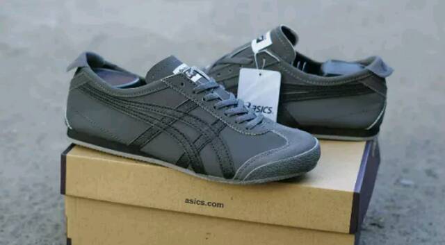 Sepatu Casual Asics Onitsuka Tiger Grade Ori - Abu Abu Hitam - sneaker Pria