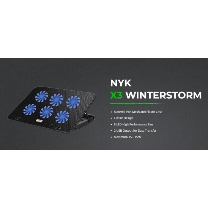 Cooling pad NYK X3 Winterstorm 6 LED FAN