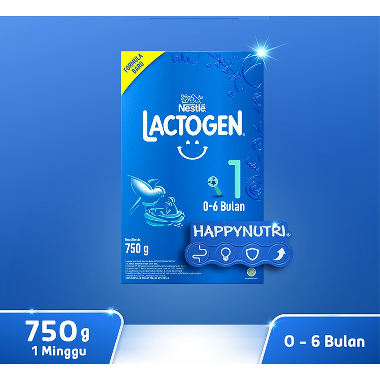 NESTLE Lactogen 1 750 gr Susu Formula Bayi 0-6 Bulan