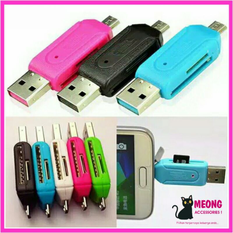 Card Reader OTG 2in1 USB + Micro / USB Transfer Data HP 2 SLOT