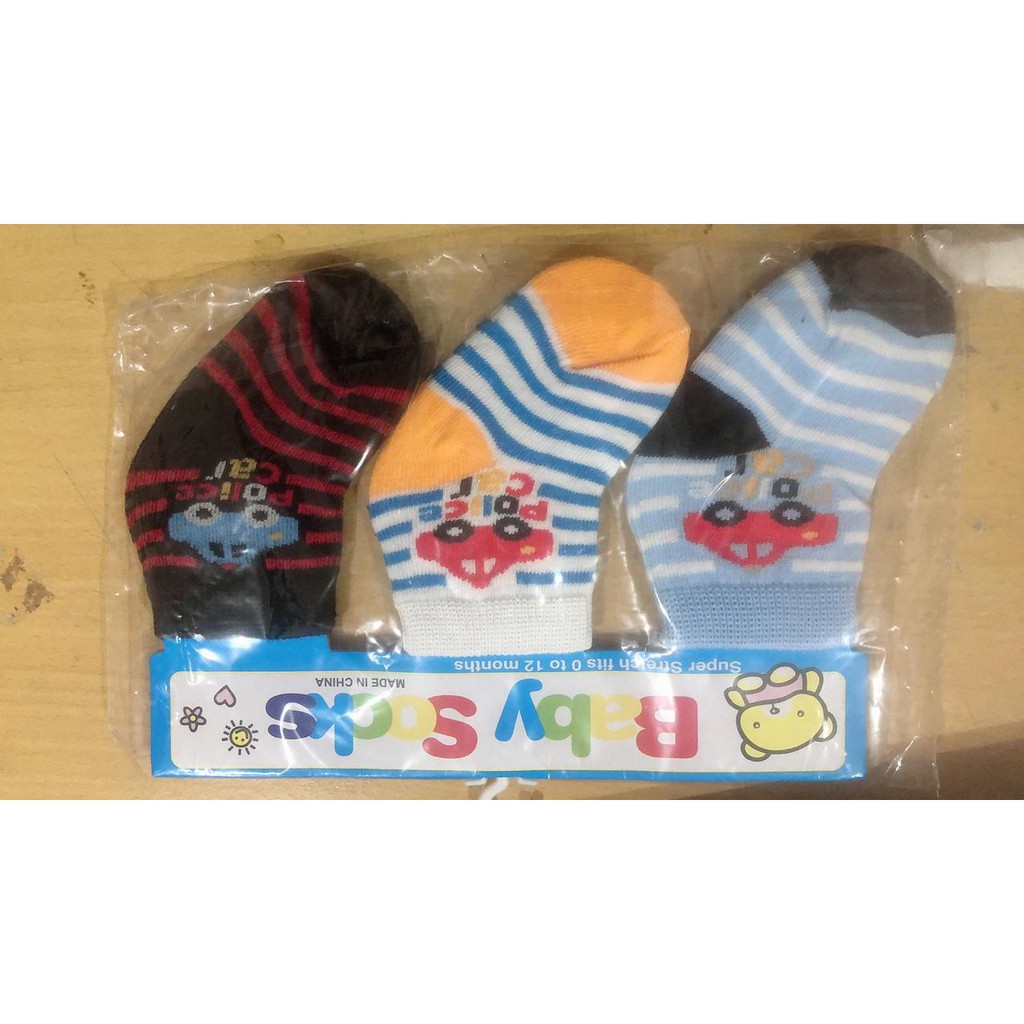 Kaos Kaki Bayi Anti Slip Baby SOCK - baby flow 0-12 bulan (3 in 1) isi 3 pasang