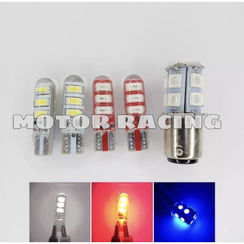 [ PAKET ] LAMPU STOP REM BELAKANG + 4 PCS SEN JELLY KEDIP SEIN T10 BISA UNTUK SEMUA JENIS MOTOR