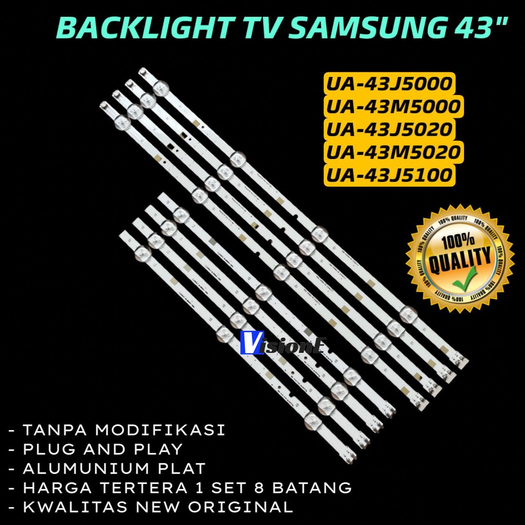 BACKLIGHT SAMSUNG UA43M5000 UA43M5100 UA43J5000 UA43J5200 LAMPU LED TV SAMSUNG UA43J5000AK