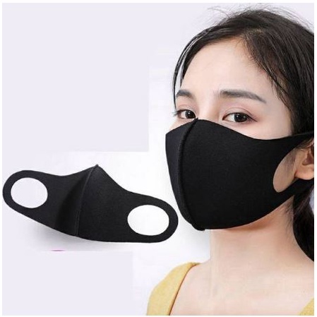 Masker Duckbill Hitam Dan Putih - Face Mask Duckbill - Masker Duckbill Facemask Garis