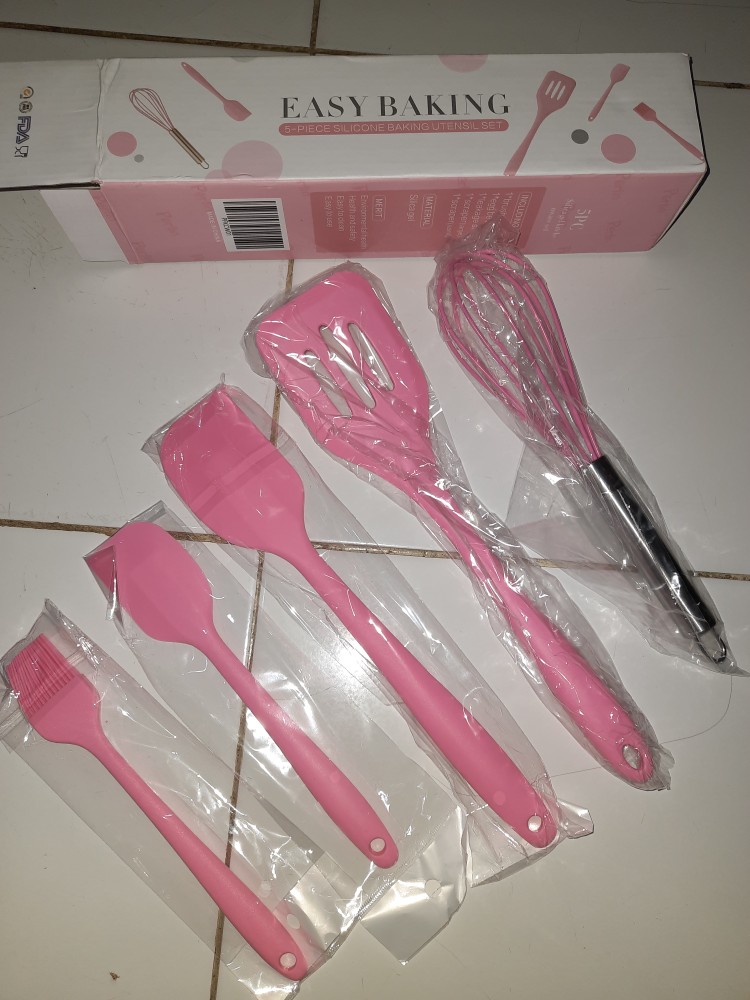 Perfin Pfkcw01/pfkcw02 Spatula Silikon Tahan Panas 5pcs Spatula Set Alat Masak Set Sutil