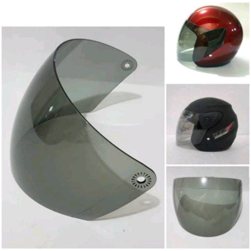helmet helem kaca hitam mla daiso zip bxp dewasa