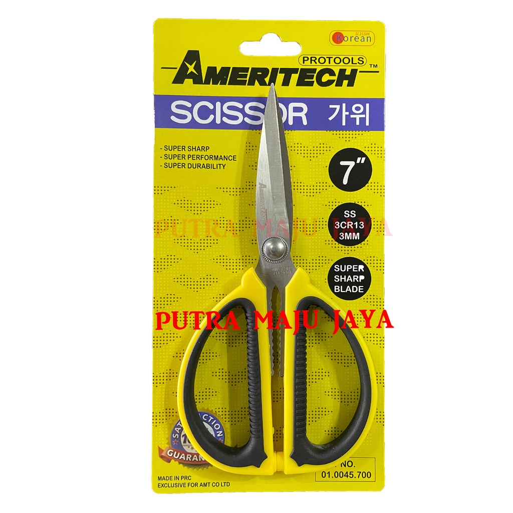 

GUNTING KULIT KOREA HEAVY DUTY TEBAL SS AMERITECH 7" INCH KAIN KARTON
