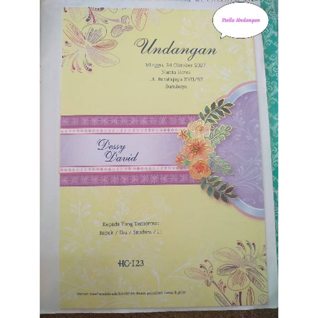 Blangko Undangan HC 123/ Blangko Undangan Murah