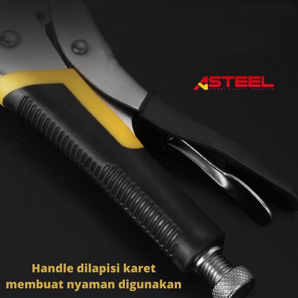 ASTEEL Tang Jepit Catok Kunci Mini Locking Plier C Clamp Swivel Lock Tang Jepit Catok - Tang Catok - Tang Jepit