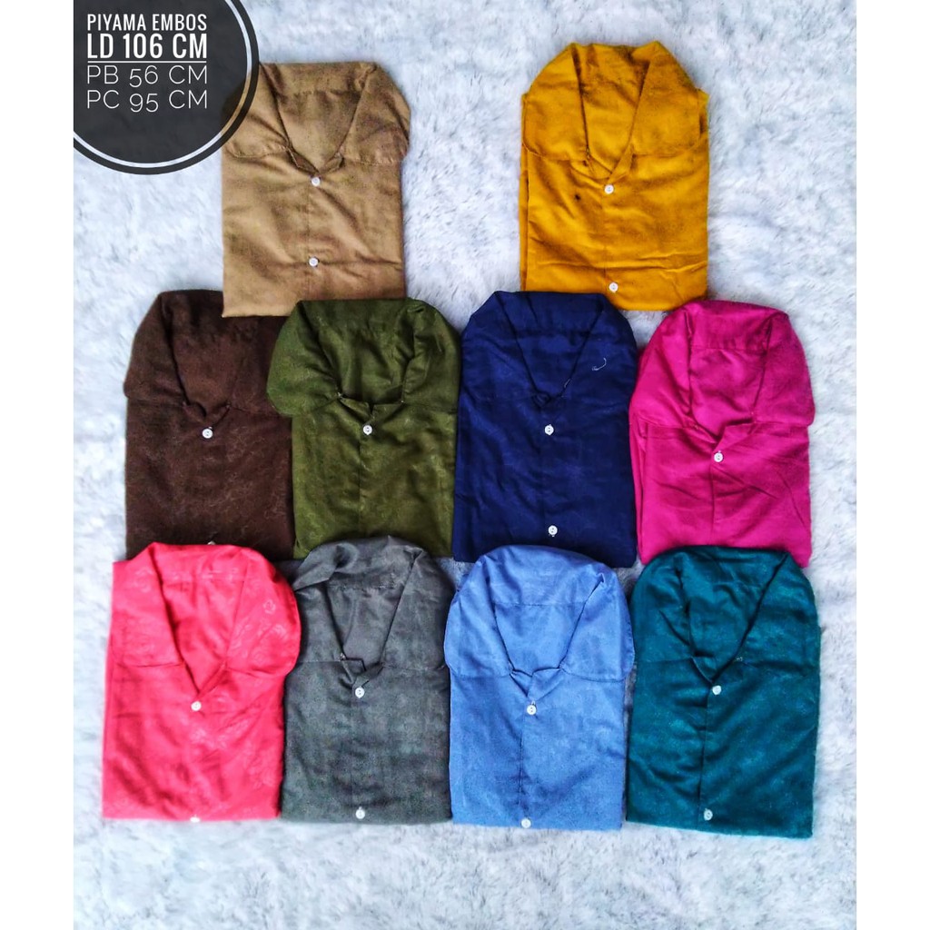 Piyama dewasa embos murah estimasi Ld 106