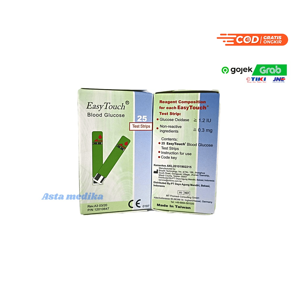 Easy Touch Test Strip Gula darah Cholesterol/kolesterol Asam Urat Alat Strip Test Gula darah Cholestrol/kolestrol Asam Urat