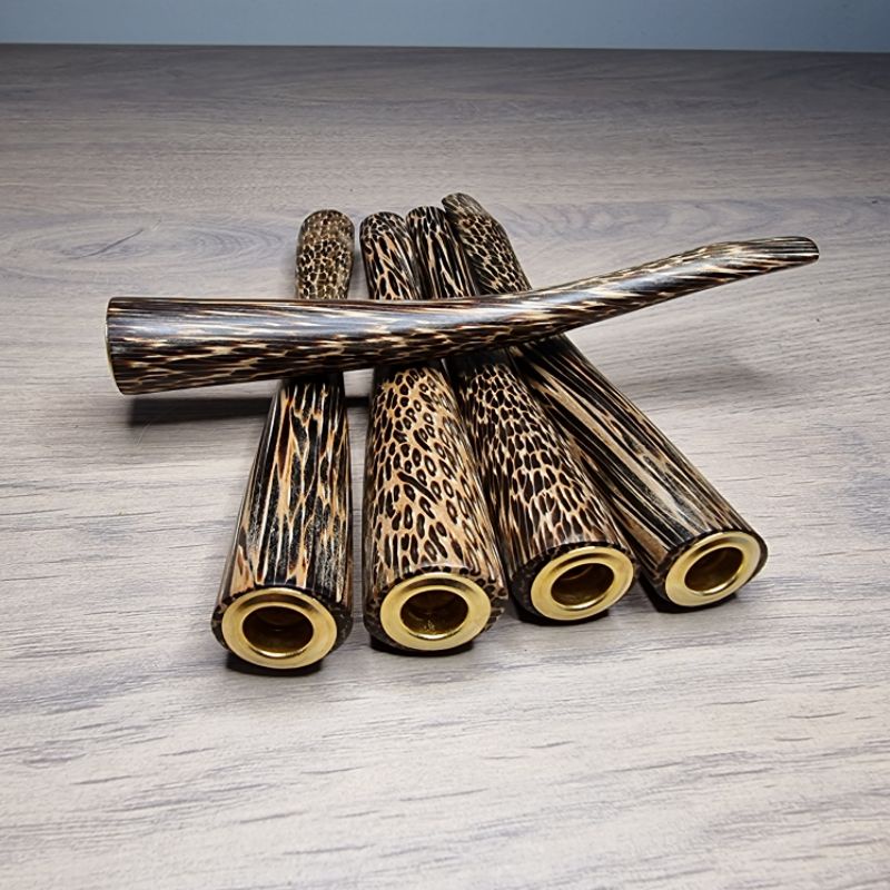 Once Pipa Rokok Kayu Liwung Serat Macan P 12 cm Kualitas Premium