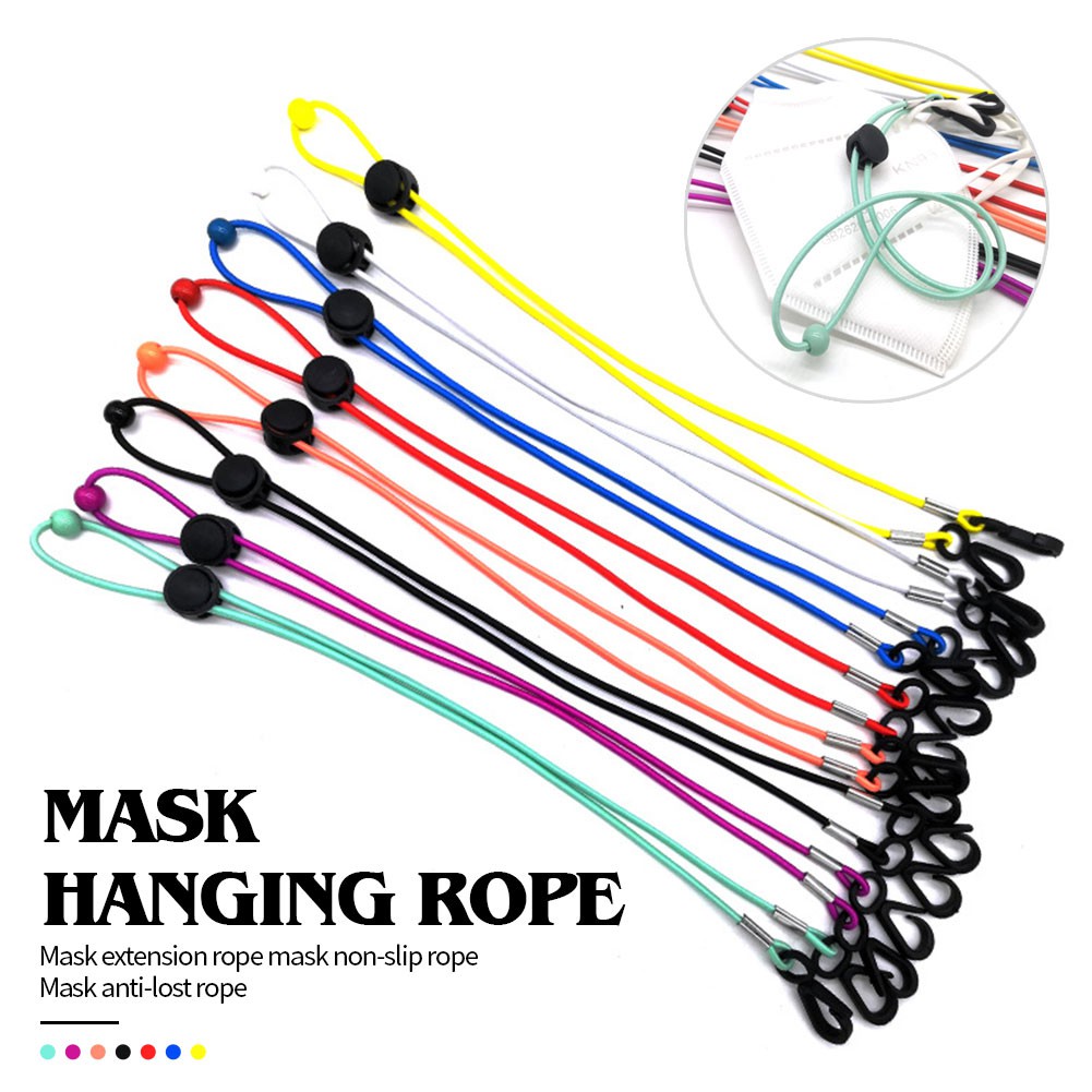 【Ready Stock】rantai kalung masker tali gantung masker Mask Hanging Rope Face Mask Lanyard Mask Holder Adjustable Traceless Ear Hanging Rope Two Hooks qccu id