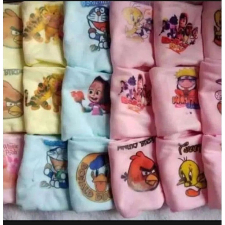 6 pcs kaos dalam anak karakter laki-laki perempuan,kaos dalam murah