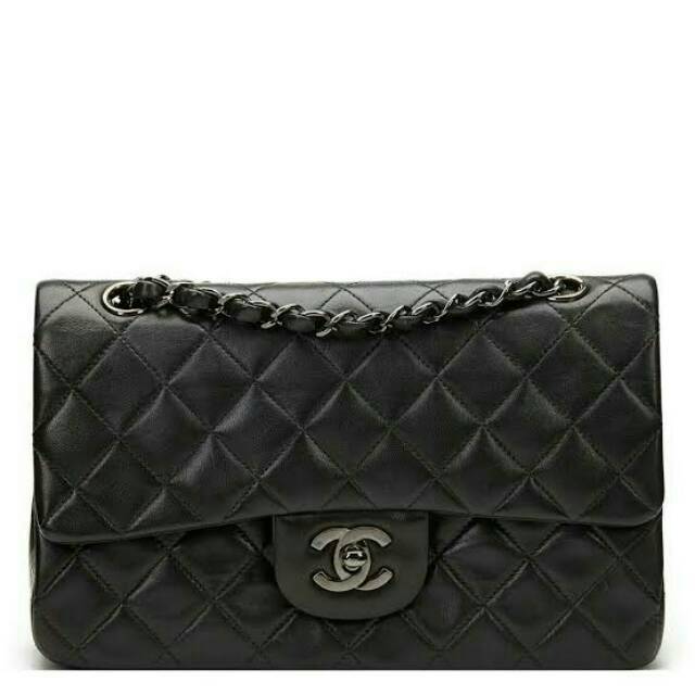 [BEST SELLER] CHANEL Maxi So Black Lambskin Classic Double Flap Bag black hardware YUNI SHARA