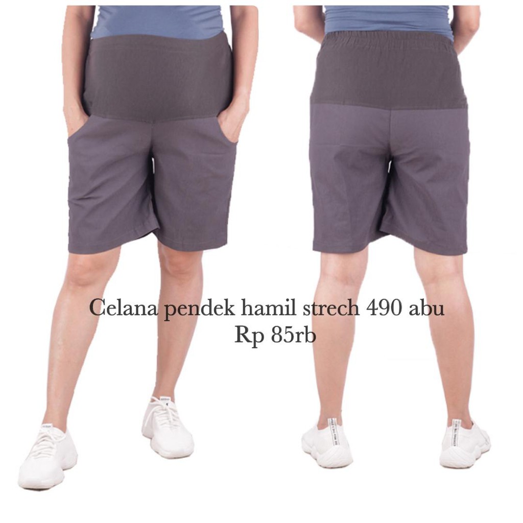 Celana Hamil Pendek 490 Abu