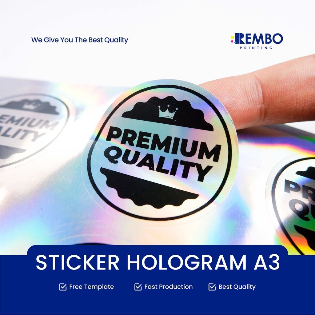 CETAK STIKER LABEL HOLOGRAM STICKER KEMASAN PRODUK BRANDING CUSTOM MURAH A3+