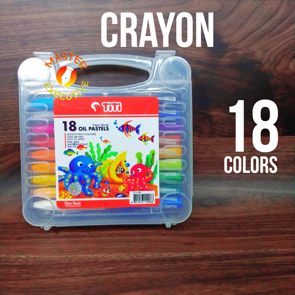 Titi Krayon Minyak 18 Warna / Crayon 18 Colors Oil Pastels