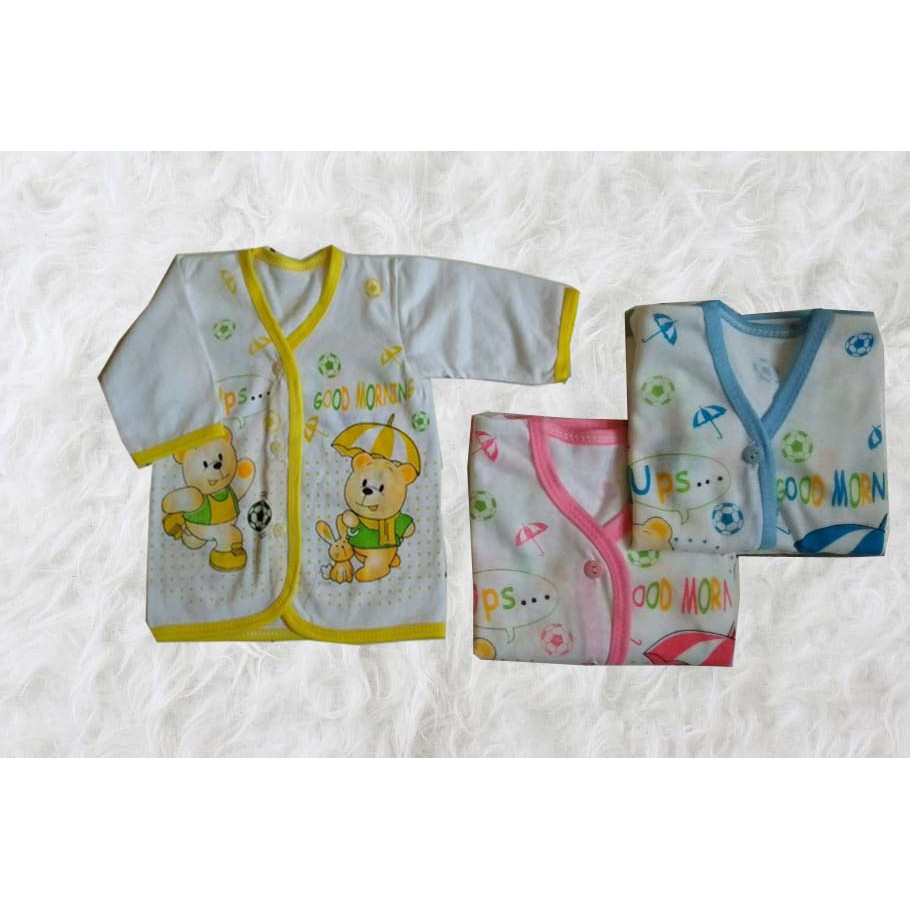 Baju bayi lengan panjang/singlet  new born 0-6 bulan bear