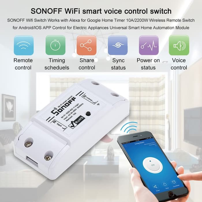 Sonoff Basic Smart Switch Wireless WiFi Home Automation Module