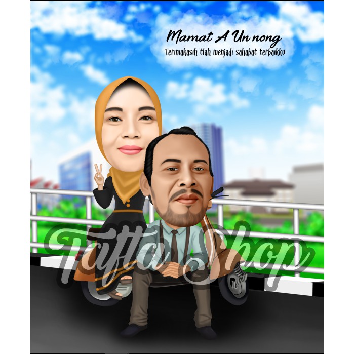 

Karikatur Vesa Couple Kado ulang tahun kado anniversary karikatur ultah karikatur nikah Hadiah unik