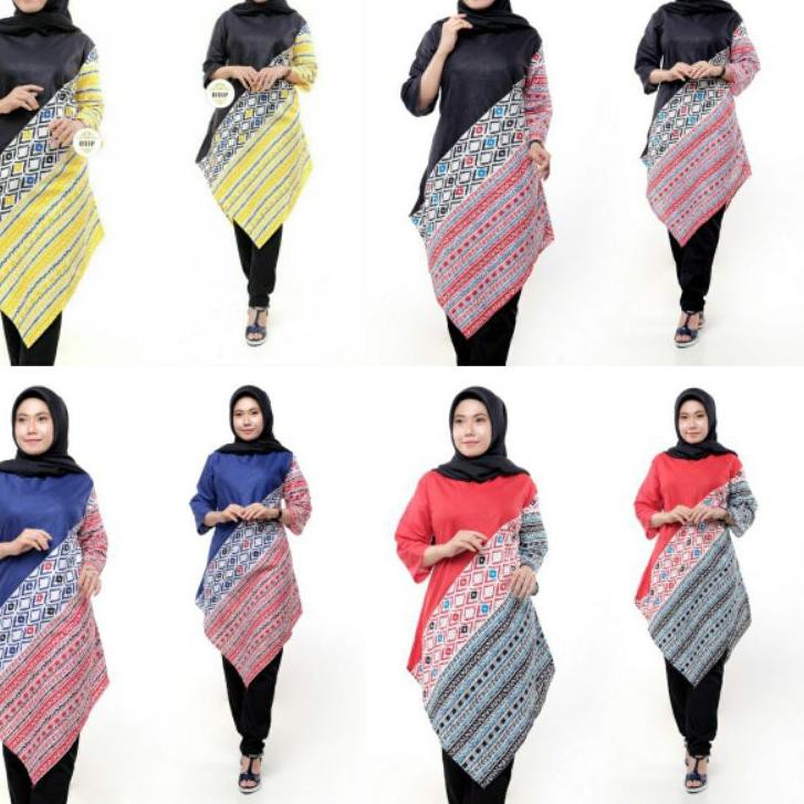 SHOPEE MALL Batik Wanita Tunik Batik (Baju Batik wanita) Atasan Batik M L XL XXL