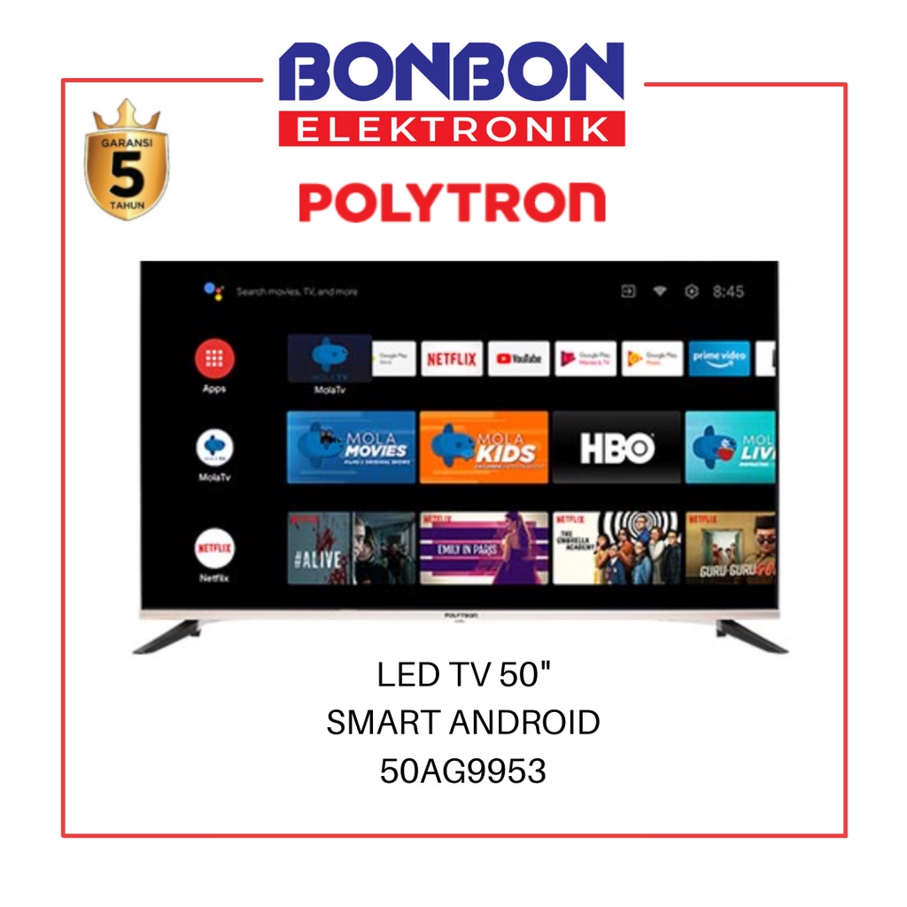 Polytron LED TV 50 Inch PLD 50AG9953 Smart Android