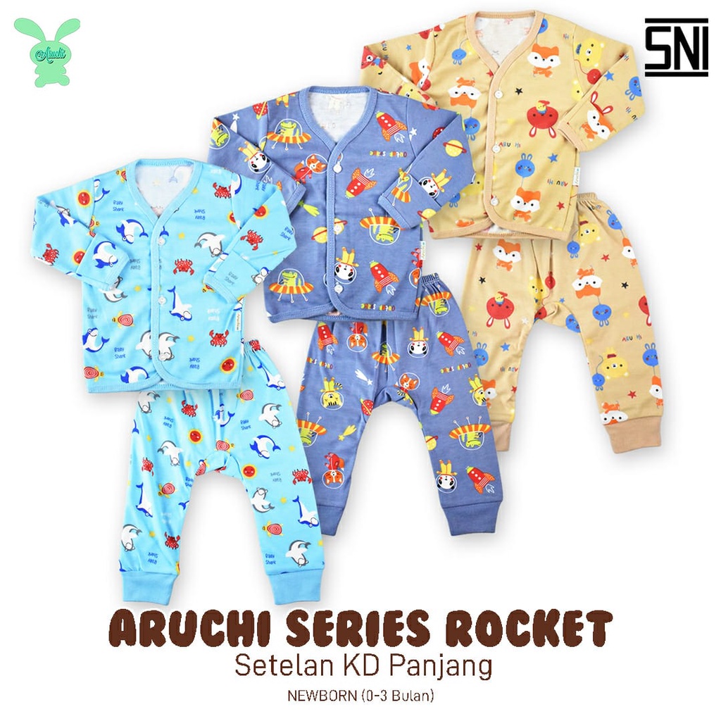 PROMO ARUCHI BABY Setelan PANJANG anak NEWBORN Piyama  Baju Tidur Bayi baju bayi / baju anak